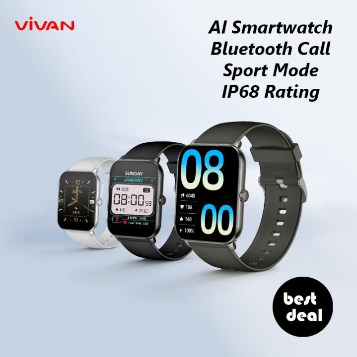 Heart Rate Monitor Kw17 Watch 17 Bluetooth Smart Watch Vivan VWF18