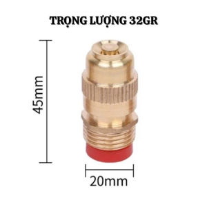 Béc tưới đồng chân ren 21mm có lọc điều chỉnh được