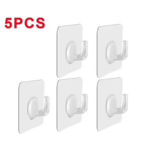Self-Adhesive Hook Strong Adhesive Picture Frame Nails Hooks Transparent Seamless Wall Hangers Hanging Clock Wall Sticker Holder