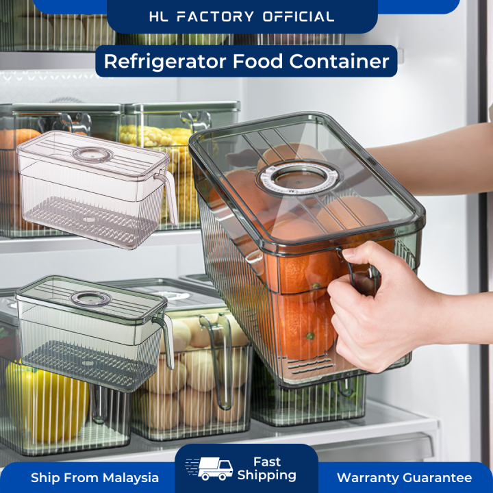 HLFACTORY High Quality Food Preservation Refrigerator Organizer Bins Storage Boxes Fridge