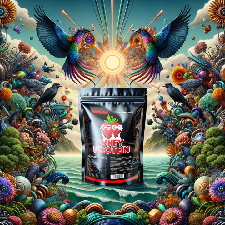 strawberry flavor Protein powder 100 whey protein Dissolve quickly