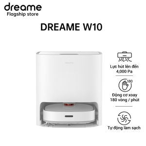 ( 2 tặng 1 ) Robot Lau Sàn Hút Bụi Tự Làm Sạch Thông Minh Dreame Bot W10 / Xiaomi Mijia Pro - Lực Hút 4000PA - Dung tích chứa nước bẩn đến 4L để tự làm sạch - Bản Quốc Tế chính hãng Dreame - BH