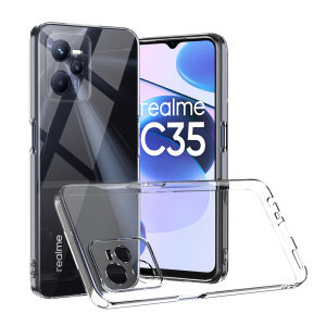 Realme C85 C75X C75 C71 C67 C65 C63 C61 5G 4G Clear Phone Case 2.0mm Heavy Duty Soft TPU Silicone Shockproof Non-Yellowing Transparent Protective Back Cover
