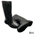 Spartan Men's Mid-Cut Water Proof Knee-High Non Slip Black Rain Boots. 