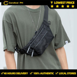 Small Size Multi Function Chest Bag Waist Pouch Cross Body Bag Sling Bag Shoulder Bag For Men Male Student Teenager New On Sale Korean Style Simple Casual Fashion Designer Import Sport Nylon Fabric Cloth Earphone Hole Black Camouflage