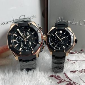 Jam Tangan Automatic Pria Alexandre Christie AC 9601 AC9601 Original Garansi Resmi 1tahun - Tali Rantai & Karet