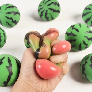 MADEWITH Soft Watermelon Squeeze Ball Fruit Shape Big Anti-stress Squeeze Anxiety Relief Toy Realistic Squeeze Toy for Adults Kids