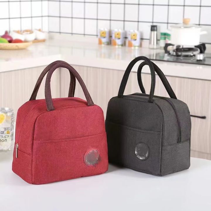 Insulation HOT-COLD Lunch Bag Canvas Bags Fresh Handbag Thickened ...