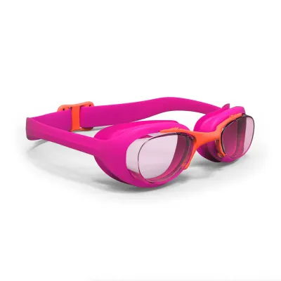 Decathlon Kids Plain Strap Clear Lens Swimming Goggles 100 Xbase (Anti-Fog) - Nabaiji