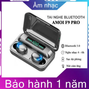 Tai Nghe Bluetooth không dây F9 Pro Bản Quốc Tế Cảm Biến Vân Tay Kiêm Sạc Dự Phòng Version 5.1 2023 - Bảo Hành 12 Tháng
