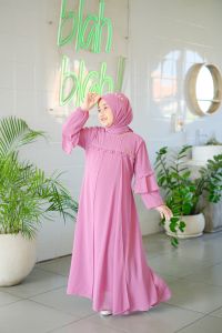 Nagita Dress Premium | Premium Dress Muslim Anak | Bahan Ceruty Babydoll