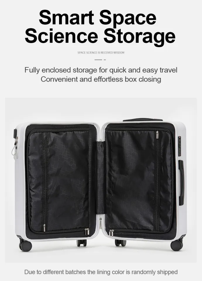 CHARLES X 20/28 inch Japanese Style Luggage USB Charging Suitcase Travel  Luggage Front-open Password Suitcase