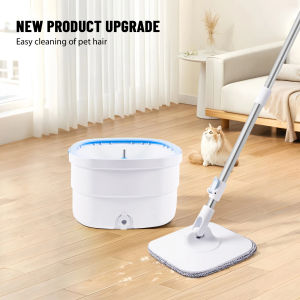 Top Seller TURBO CENTRIFUGAL SPIN MOP AND BUCKET SET | Suitable for Wooden Floors Tile Floors Marble and Windows | Home Office Spin Mop Dehydrate for Cleaning Floor Brooms Utensils | Home Spin Mop | 2 in 1 Filter System Separates Dirt from Fresh Water.