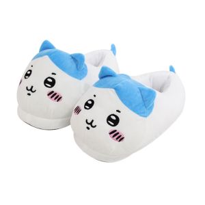 OQEWPI น่ารักน่ารักๆ รองเท้าแตะ chiikawa อบอุ่น พื้นรองเท้าหนา นุ่มนุ่มๆ Hachiware รองเท้าแตะตุ๊กตา โคซี่ กันลื่น สไลด์ usagi ขนปุยสำหรับฤดูหนาว ห้องนอนและห้องนอน