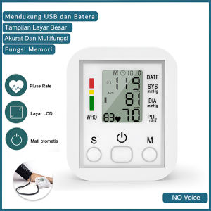 JIOYANG Pengukur Tekanan Darah / Tensi Darah Tensimeter Digital / Blood Pressure Monitor / Electronic Sphygmomanometer / Putih
