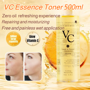 Vc Toner 500ml Large Bottle Refreshing Hydrating Skin Rejuvenation Wet Compress Essence Water Moisturizing Oil Control Shrink Pores Lotion Softener