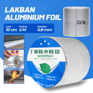 COD Lakban Anti 4/5M/10M Bocor Lem Anti Air Aluminium Foil Butyl Super Waterproof Tape Tambal Silver