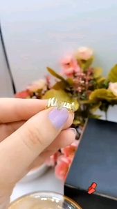 cincin custom dua nama sendiri (FREE BOOX)COD