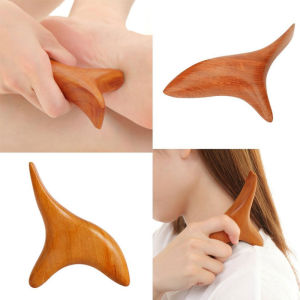 Camphor Wood Trigonometric Cone Shape Rub Knead Therapy Body Massage Stick Hand Foot Sole Acupoint Pain Relief Lymphatic Gua Sha Board Massager