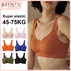 INTIMA 【upgrade】 super selesa tanpa wayar Push Up Bra wanita ais sutera lancar Vest Bralette tidur sukan harian memakai pakaian atas dengan Pad dada Plus saiz pakaian dalam dijual