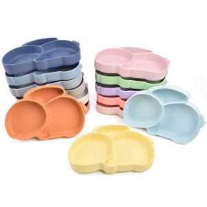 Baby Silicone Tableware Feeding Set Infant Children Suction Bowl Plate Cup Dinnerware Kids Gift | Peralatan Makan Bayi