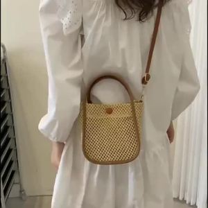 SUNDARA Tas rajut wanita 2025 model musim panas baru tas tote vintage tas ember serbaa ins tas rajut tas selempang