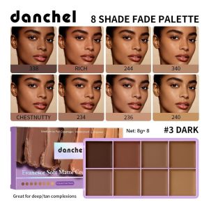 GTRBFDS 8 Shade Cream Concealer Palette Full Coverage Waterproof Soft Matte Cream Concealer Long Lasting Concealer Palette Makeup Tool