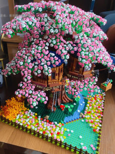 L E G O MOCชุดสาวป่าเชอร์รี่บ้านต้นไม้อาคารประกอบบล็อกความยากสูงของขวัญของเล่นแบบจำลองสร้อยข้อมือของขวัญวันเกิดคริสมาสต์ของขวัญวันหยุดของขวัญ5000ชิ้น +