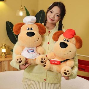 IPIE2 PP Cotton Maillard Puppy Plush Toys Soft Sitting Puppy Stuffed Dolls Plush Pillow Toys Cartoon Simulation Dog Plush Toys Decorate Present