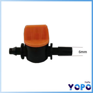 YoPo Mini Valve For 4/7mm Hose Irrigation Water Flow Control Valve With Barb
