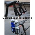 Bracket Bottle Cage di Railing Sadel jok sepeda tambahan dudukan botol minum. 