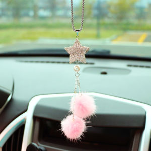 ของตกแต่งกระจกมองหลังรถยนต์แบบแขวน ขนหมิงคริสตัลรูปดาวห้าแฉก ประดับด้วยเพชรเทียม สำหรับอีคอมเมิร์ซต่างประเทศ [ จัดส่งฟรี ]