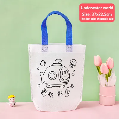 Optional Design DIY Graffiti Bag Handmade Painting Non-Woven Bag Children Lootbag treats/Paninda