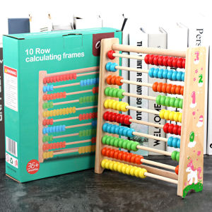 Colorful Numbers Calculation Frame Educational Toys Wooden Children Ten Speed Arithmetic Standing Abacus Early Childhood Education Teaching Aids