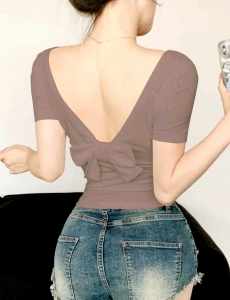 SALLYCasual Plain Color Scoop Neck Ribbon Cotton Top - XS to Large - classy and elegant - timeless top - casual or party top - classic top - super kapal ng tela - hindi kayo magsisi - our aim is to produce quality clothes - premium fabric - excellent