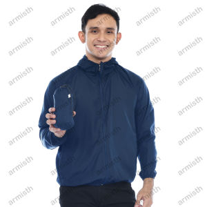 Armisth - Jaket Parasut Olah Raga Simspo Jaket Running Sauna Simple Jacket Sport Gym Lari Standar dan Super Jumbo