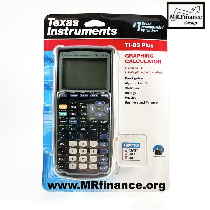 Texas Instruments TI83 Plus เครื่องคิดเลขวิทยาศาสตร์แสดงผลแบบกราฟฟิก