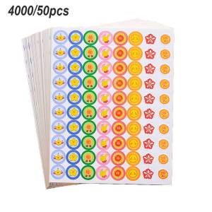 4000pcs Stiker Bintang Reward Anak 50Lembar / Sticker Jempol / Sticker Motivasi Anak / Sticker Penilaian / Stiker Motivasi