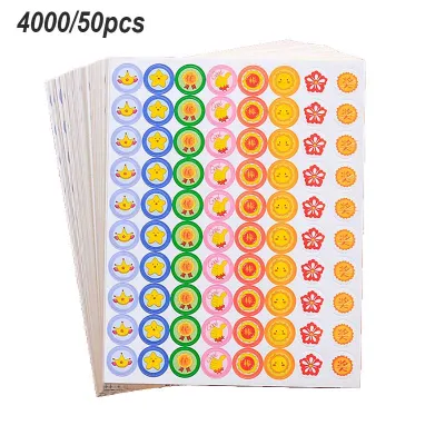 4000pcs Stiker Bintang Reward Anak 50Lembar / Sticker Jempol / Sticker Motivasi Anak / Sticker Penilaian / Stiker Motivasi
