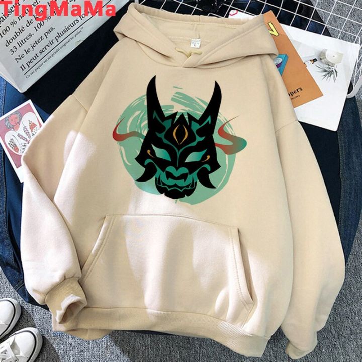 Funny Genshin Impact Hoodies Men Kawaii Cartoon Harajuku Xiao