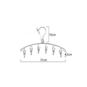 Móc Treo Bằng Thép Không Gỉ Kẹp 6/8/10/16 Móc Treo Chống Gió Giá Phơi Đồ Lót Vớ