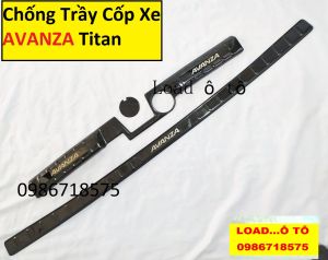 Chống Trầy Cốp Titan Trong Ngoài Xe Toyota AVANZA 2022-2023 Mẫu Titan Chữ Bóng Gương Cao Cấp