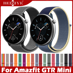 For Amazfit GTR Mini dây đeo Nylon nghệ thuật ban nhạc đồng hồ artwatch ban nhạc Vải Nylon Dây Đeo Mềm Mại Thoáng Khí ban nhạc