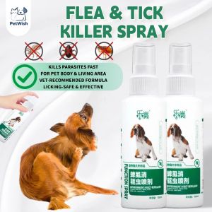 Flea &amp Tick Killer Spray For Cat &amp Dog Pet external parasite spray Pet Flea and Tick Control Spray Deworming Spray 100ml