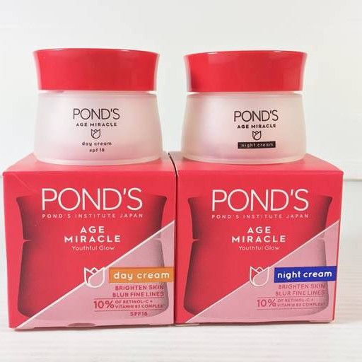 PONDS AGE MIRACLE DAY CREAM NIGHT CREAM MOISTURIZER ANTI AGING twins Lazada Lazada Indonesia