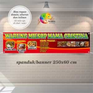 Cetak Spanduk Banner Warung Miesop