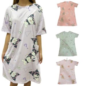 WOMEN CARTOON PYJAMAS SLEEPWEAR/BAJU TIDUR CARTOON/BAJU TIDUR SIZE BESAR/NIGHTY COTTON OFFER MURAH WITH POCKET