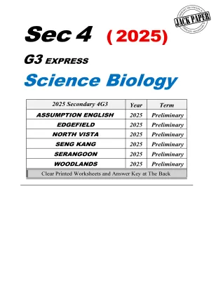 2025 Secondary 4 General 3 (G3) Exam Paper