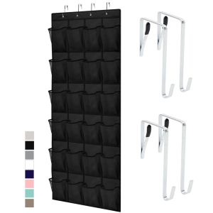24 Mesh Pockets Over The Door Hanging Shoe Organizer Wall Hanging Shoes Storage Rack for Cabinet Closet Sundries