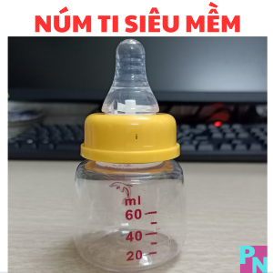 Bình sữa cho bé bình sữa 60ml Dophin bình sữa cho bé sơ sinh không BPA núm vú siêu mềm chống sặc chống đầy hơi (tặng kèm van chống sặc)